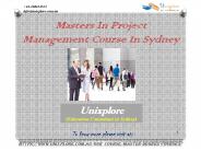 Masters In Project Management Course In Sydney