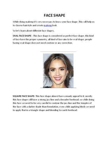 VLCC Institute - Face Shape