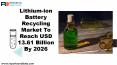 Lithium-ion Battery Recycling Market To Reach USD 13.61 Billion By 2026