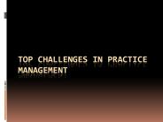 Top Challenges in Practice Management