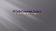 B Tech Computer Science Engineering Colleges