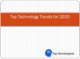 Top Technology Trends for 2020 PowerPoint PPT Presentation
