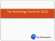 Top Technology Trends for 2020