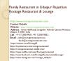 Family Restaurant in Udaipur Rajasthan Rootage Restaurant & Lounge PowerPoint PPT Presentation