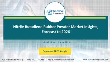 Nitrile Butadiene Rubber Powder Market Insights, Forecast to 2026