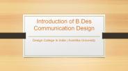 B Des Communication Design - Avantika University
