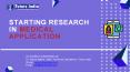 Starting Ph.D. research in Medical Application- Tutors India PowerPoint PPT Presentation