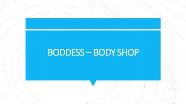 The Body shop body butter