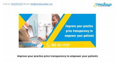 Improve your practice price transparency to empower your patients