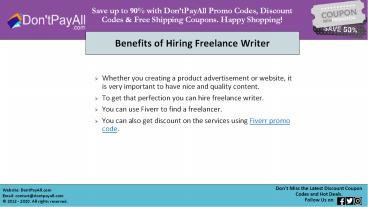 Fiverr Promo Code for Reasonable Freelance Services