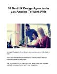 10 Best UX Design Agencies In Los Angeles To Work With PowerPoint PPT Presentation
