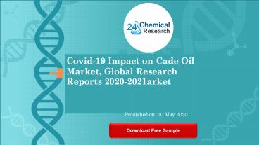 Covid 19 Impact on Cade Oil Market, Global Research Reports 2020 2021