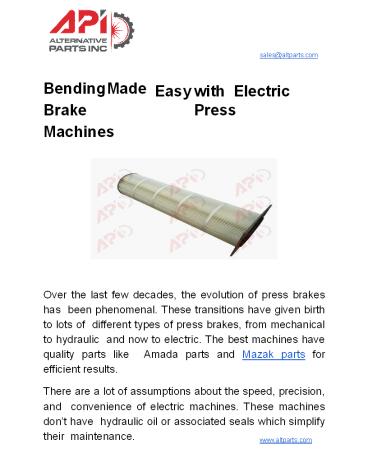 Bending Made Easy with Electric Press Brake Machines