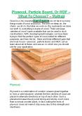 Plywood, Particle Board, Or MDF – What To Choose? - Mathaji Hardware PowerPoint PPT Presentation