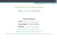 Birthday Dress For Kids
