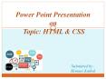 HTML and CSS PowerPoint PPT Presentation