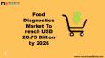Food Diagnostics Market To reach USD 20.75 Billion by 2026
