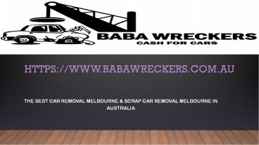 Car Removal Melbourne