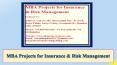 MBA Projects for Insurance & Risk Management PowerPoint PPT Presentation