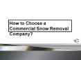 How to Choose a Commercial Snow Removal Company? PowerPoint PPT Presentation