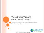 WordPress Website Development Qatar