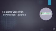 Six Sigma Green Belt Certification – Bahrain