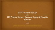 HP Printer Setup