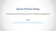 Epson Printer Setup