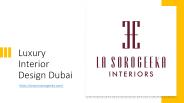 Luxury Interior Design Dubai