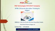 HTML, CSS , Javascript online training in nagpur