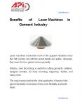 Benefits of Laser Machines in Garment Industry PowerPoint PPT Presentation