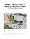 13 Best Live Chat Plugins In WordPress (2020) To Optimize Customer Experience