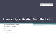 Leadership Motivation from the Heart