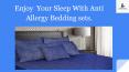 Enjoy Your Sleep With Anti Allergy Bedding sets PowerPoint PPT Presentation