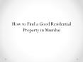 How to Find a Good Residential Property in Mumbai