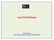 April Birthdays