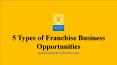 5 Types of Franchise Business Opportunities PowerPoint PPT Presentation