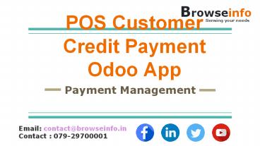 POS Customer Credit Payment Odoo App