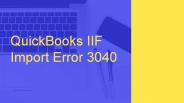 QuickBooks IIF Import Error 3040