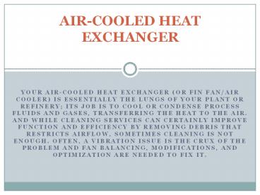 AIR-COOLED HEAT EXCHANGER