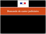 Demande de casier judiciaire