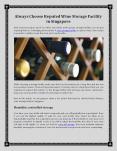 Get the Best Wine Storage Facility in Singapore from Provino Logistics PowerPoint PPT Presentation