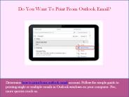 Do You Want To Print From Outlook Email?