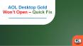 Methods To Fix AOL Desktop Gold Won’t Open/Responding PowerPoint PPT Presentation