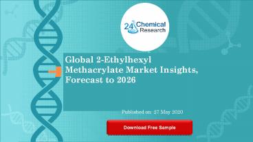 Global 2 Ethylhexyl Methacrylate Market Insights, Forecast to 2026