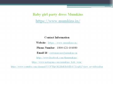 Baby girl party dress