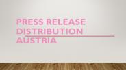 Press Release Distribution Service Austria