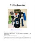 TREKKING ESSENTIALS PowerPoint PPT Presentation