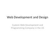 Custom Web Development and Programming Company in the US