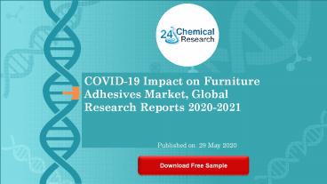 COVID 19 Impact on Furniture Adhesives Market, Global Research Reports 2020 2021